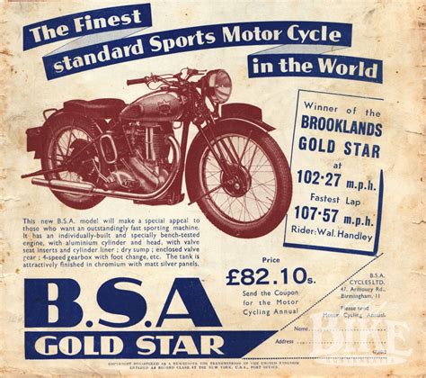 Bsa Gold Star All That Glitters Old Bike Australasia