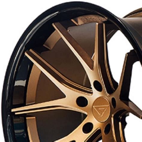 4 22x9 22x105 Staggered Ferrada Wheels Fr2 Bronze Black Concave