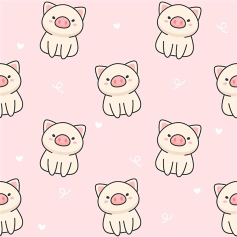 Premium Vector Cute Pig Seamless Pattern