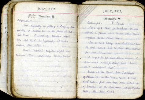 Pocket Diary 1917 First World War Poetry Digital Archive
