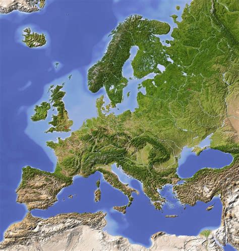Shaded Relief Map Of Europe World Geography Map Europe Map World