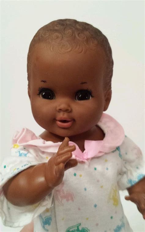 Vintage Vinyl African American Brown Eyed Baby Doll By Shindana Toys