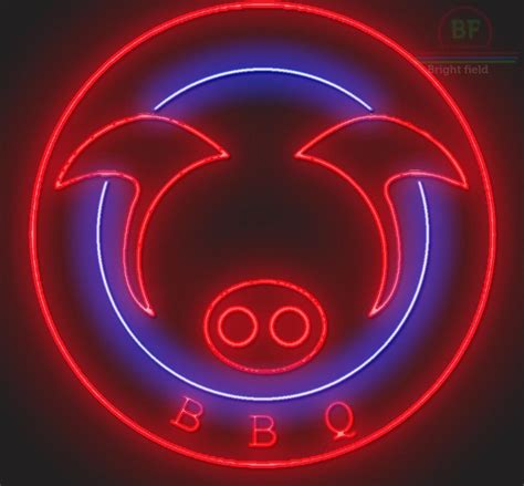 Custom Bbq Pig Neon Sign Real Neon Light Custom Neon Signs