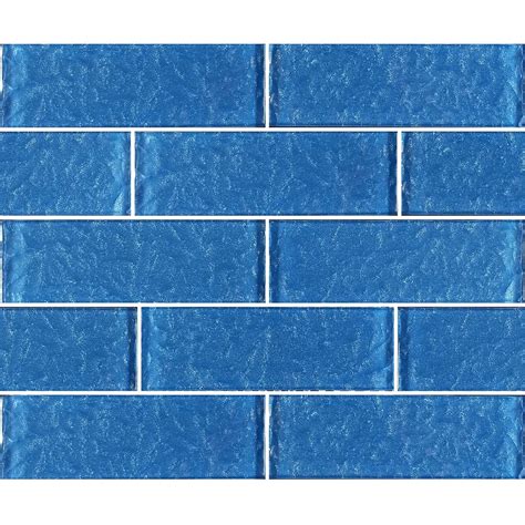 Blue 2 X 6 Glass Subway Tile Ms826b1 Pool Tile Aquablu Mosaics