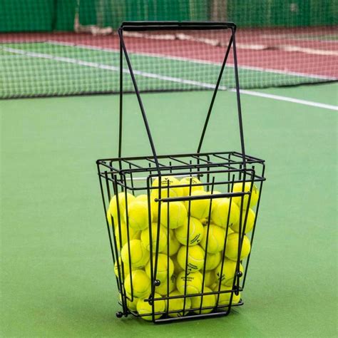 Tennis Ball Hopper And Basket Net World Sports