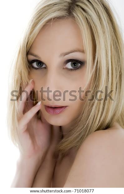 Sexy Female Model Studio On White Stock Photo 71018077 Shutterstock