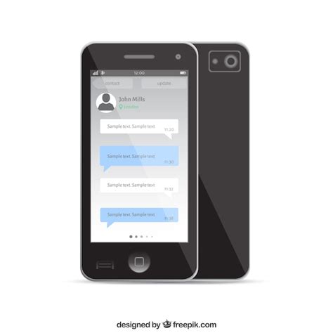 Free Vector Mobile Phone Chat Template