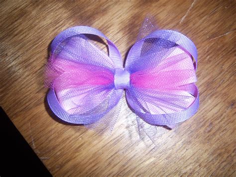 Hairbow With Tulle Bow Hair Clips Hair Barrettes Hello To Myself Bow