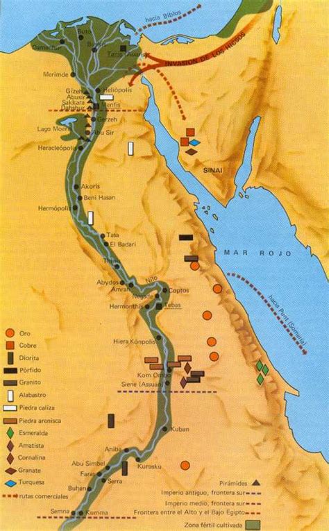 Egipto Antiguo Mapa De Egipto Antiguo