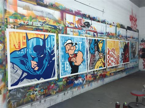 Graffiti Artist Seen Batman Aerosol On Canvas Dirtypilot