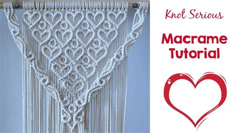 Macrame Tutorial No 30 Love Is In The Air Hearts Panel Youtube