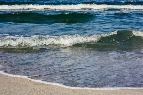 Shiny Tropic Sea Wave On Golden Beach Sand Stock Photo Image Of