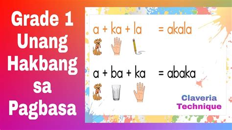 Grade 1 Tagalog Reading Lesson Claveria Technique Paano Turuan