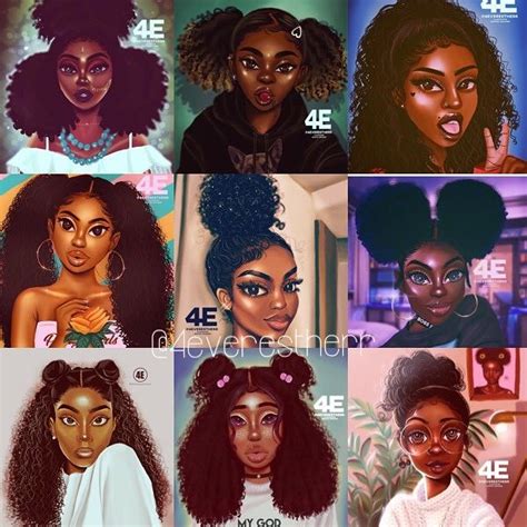 See more ideas about natural hair styles, hair styles, curly hair styles. Baddie Curly Hair Cartoon Black Girl Drawings - 214 Best ...