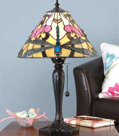 Ashton Medium Tiffany Table Lamp Art Nouveau Dragonfly 63924