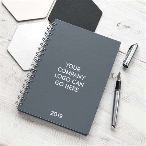 Company Diary Corporate Diary Logo Diary Any Text 2019 Etsy