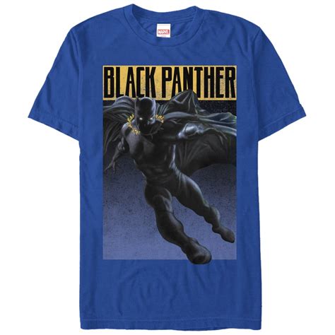 Marvel Mens Marvel Black Panther Jump T Shirt Royal Blue Walmart