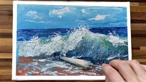 Daily Challenge 15 Palette Knife Techniques Wave Acrylic Painting