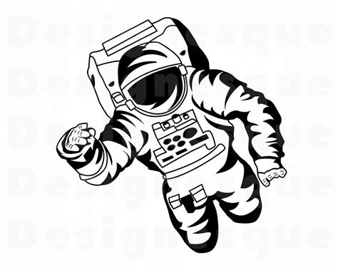 Astronaut 5 Svg Astronaut Svg Space Svg Astronaut Clipart Etsy