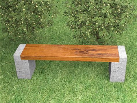 The coolness of the concrete is absorbed by the contrast to warm woods. 13 Awesome Outdoor Bench Projects | The Garden Glove