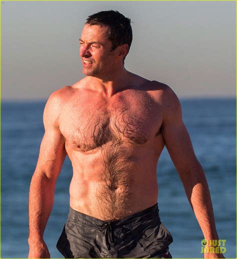 Hugh Jackman Goes Shirtless Bares Ripped Body At The Beach Photo 3735389 Hugh Jackman