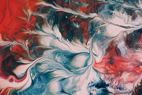 Red White And Blue Abstract Painting · Free Stock Photo