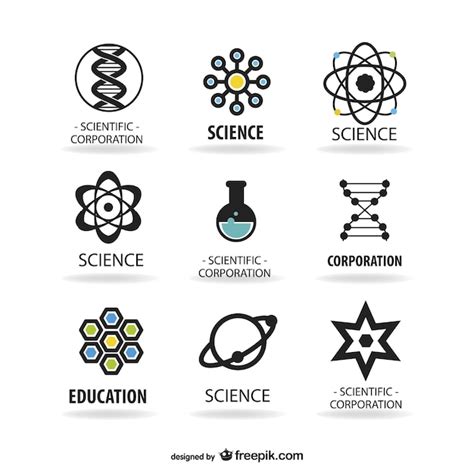 Science Logos Template Vector Free Download