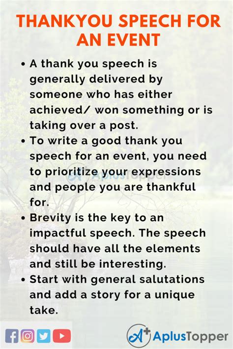How To Say Thank You At The End Of Speech