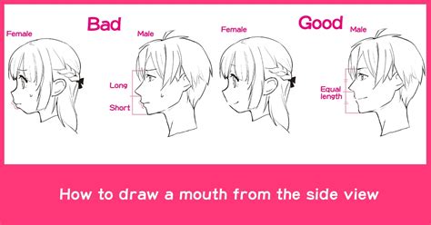 How To Draw Anime Mouths From A Side View Anime Art Magazine