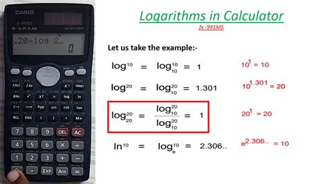 Log I Natural Log I Antilog I Log With Different Bases In Calculator I