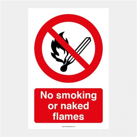 No Smoking Or Naked Flames Ck Safety Signs My Xxx Hot Girl