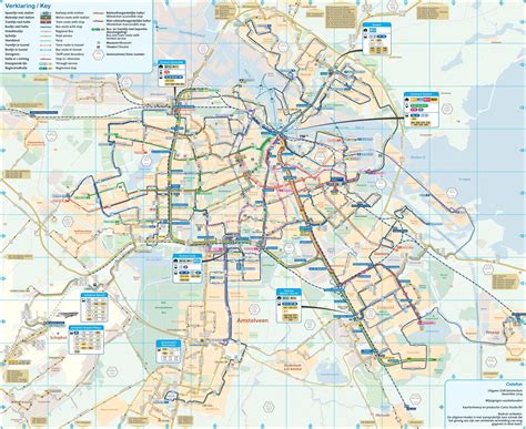 Amsterdam Public Transport Map Map Of Amsterdam Public Transport