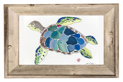Sea Turtle Print Nautical Art