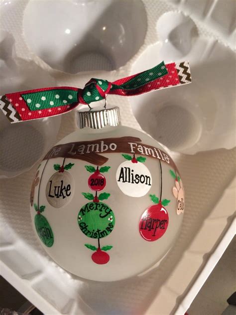2 4 Names On This Personalized Hand Painted Ornament 1st Etsy