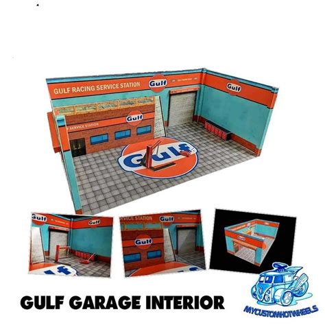 Gulf Garage Workshop Diorama For Hot Wheels Hot Wheels Garage