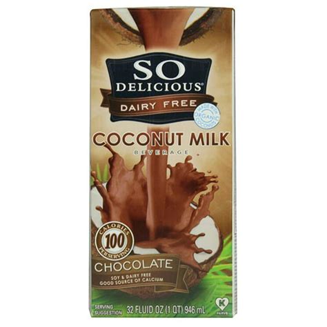 So Delicious Chocolate Coconut Milk Non Dairy Vegan Plant Based 32