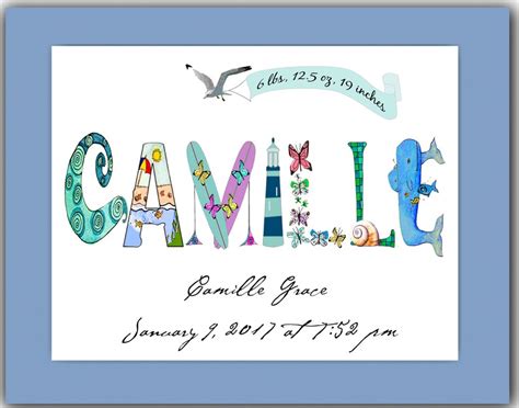 11x14 Matted Personalized Name Art Etsy