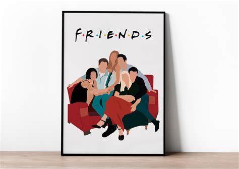 Friends Poster Central Perk Coffee Shop Minimalist Tv Etsy