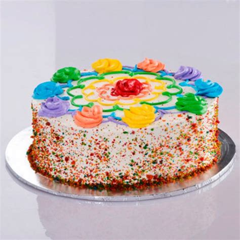 Rainbow Vanilla Cake Myflowertree