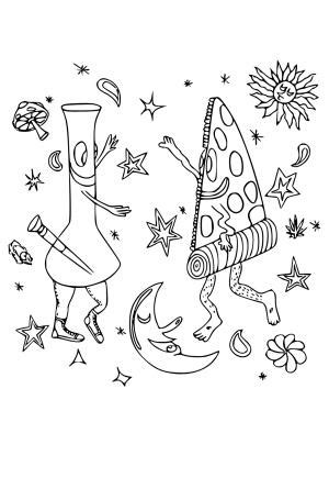 Free Printable Weed Coloring Pages Sheets And Pictures For Adults And