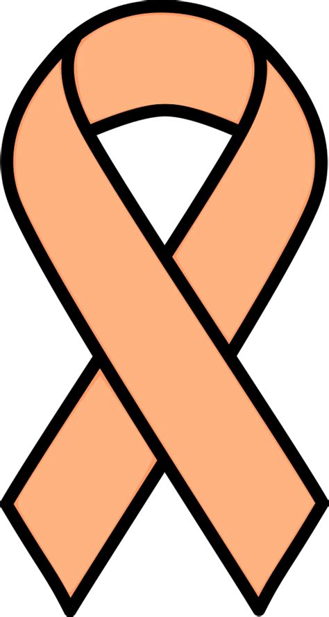 What are all the different awareness meanings? OnlineLabels Clip Art - Peach Uterine Cancer Ribbon