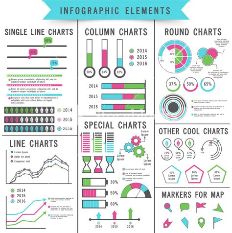 Set Of Different Statistical Charts And Graphs Infographic Elements For