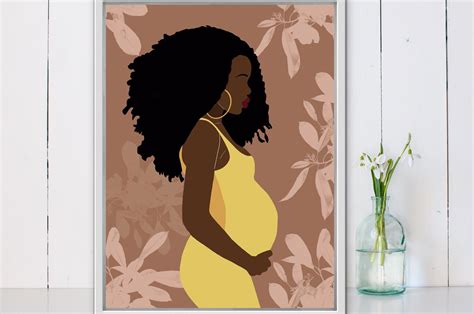 pregnancy art motherhood art pregnant black woman art etsy