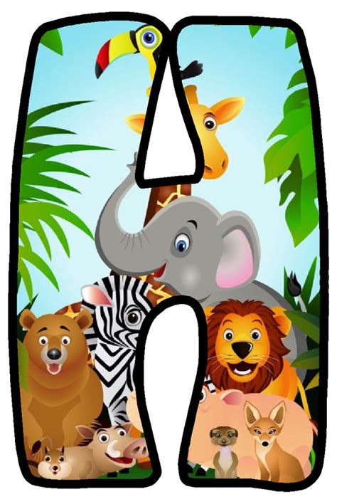 Buchstabe Letter H Safari Theme Party Jungle Safari Party Safari