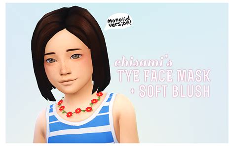 My Sims 4 Blog Chisamis Tye Face Mask Soft Blush