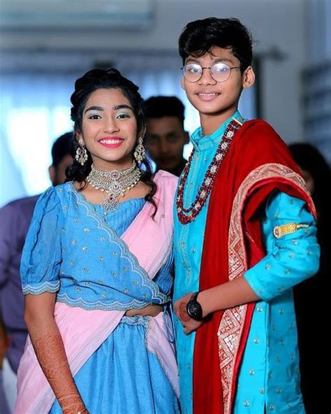 Cutest Brother Sister Duo Wearing Mozanites Ruby Maala And Diamond Necklace While Keeping It