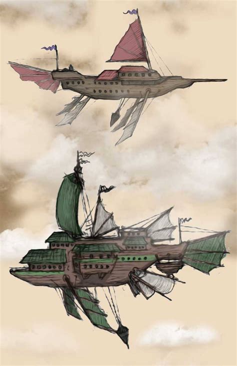 Game Art Airships Color 2 By Kddesignart On Deviantart