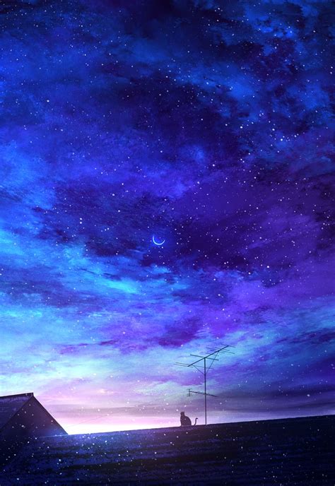 Night Anime Landscape Wallpaper Save Follow 『 The Invader