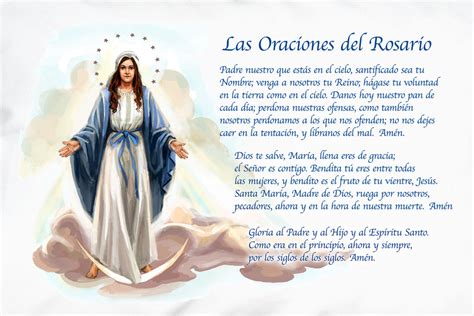 How To Pray The Rosary In Spanish Oraciones Del Rosario Prayer