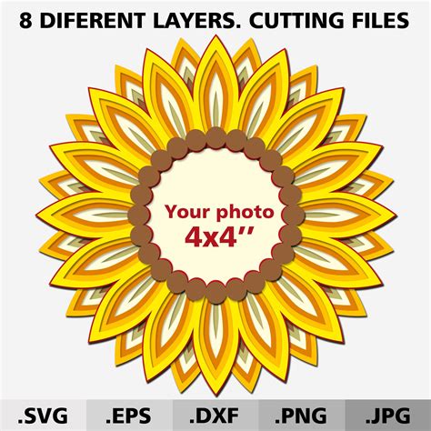3D Sunflower Mandala Svg - 214+ SVG Cut File